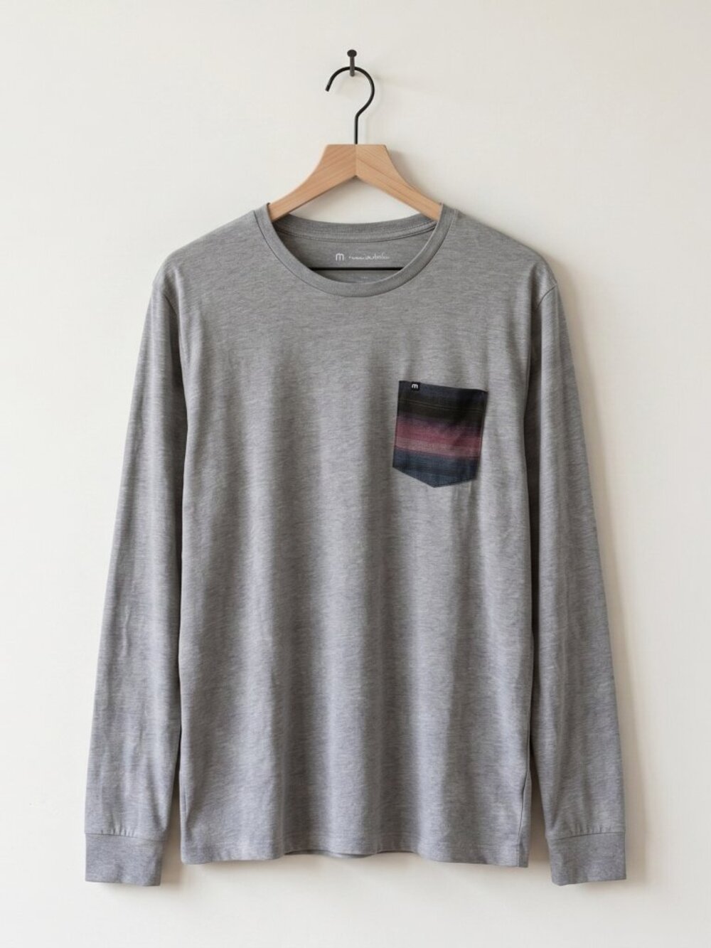 Travis Mathew Gray Pima Cotton Long Sleeve Pocket Tee Golf Casual XL